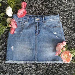 Gap Kids Girls Mini Ripped Denim Skirt